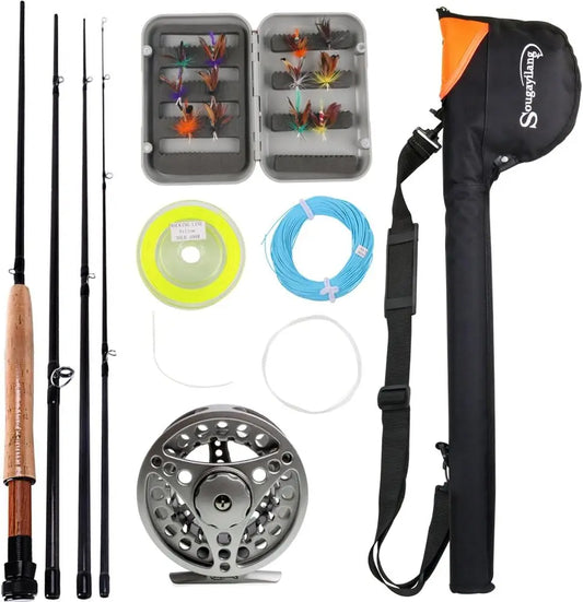 Fly Fishing Rod and Reel Combo Kit for Saltwater Freshwater