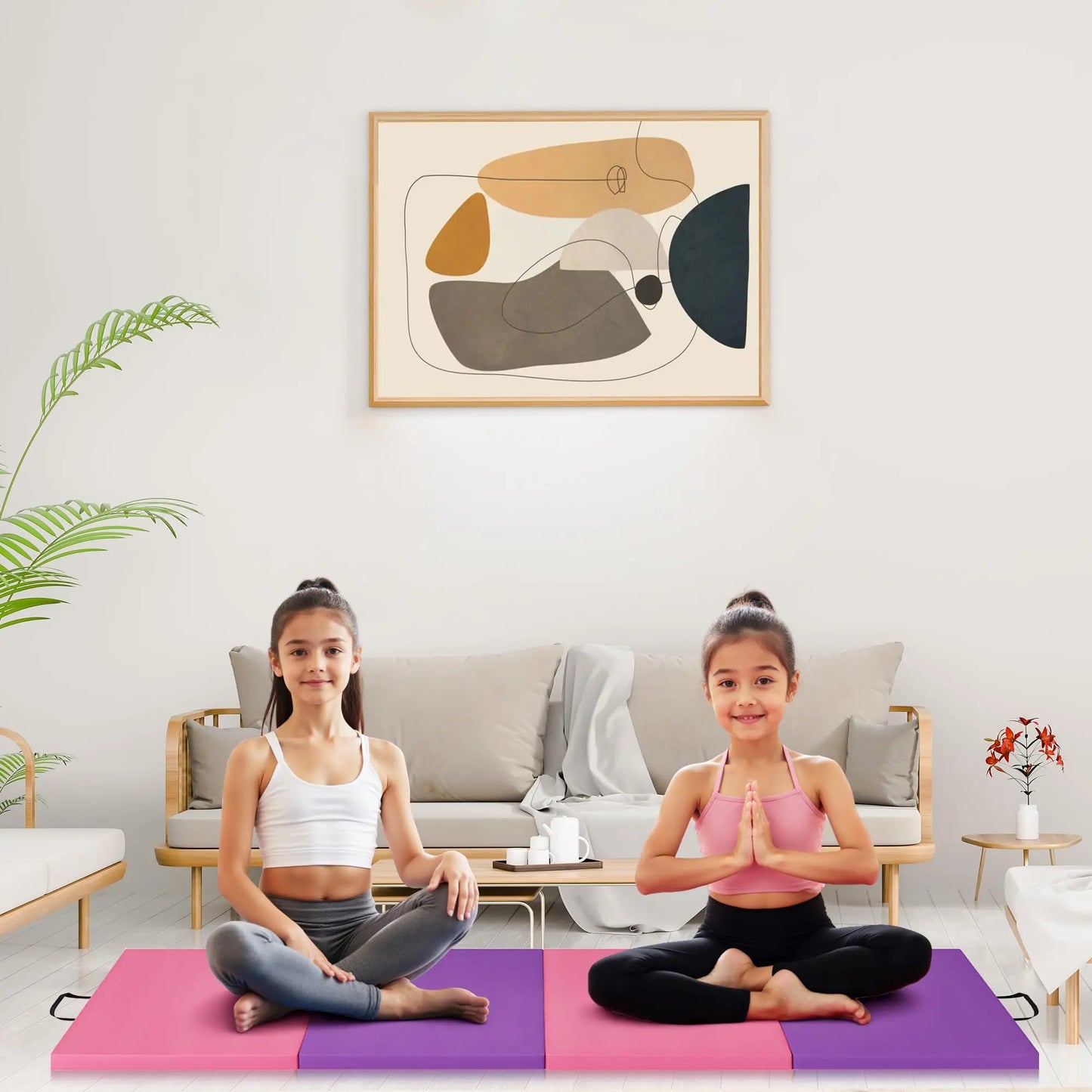 HiMISS Gymnastics Mat 4 Fold 5 Fold Tumbling Exercise Mats