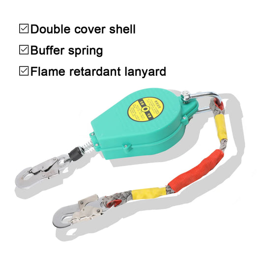 Self Retracting Lifeline 330lbs Fall Arrestor With Steel Hook Rope