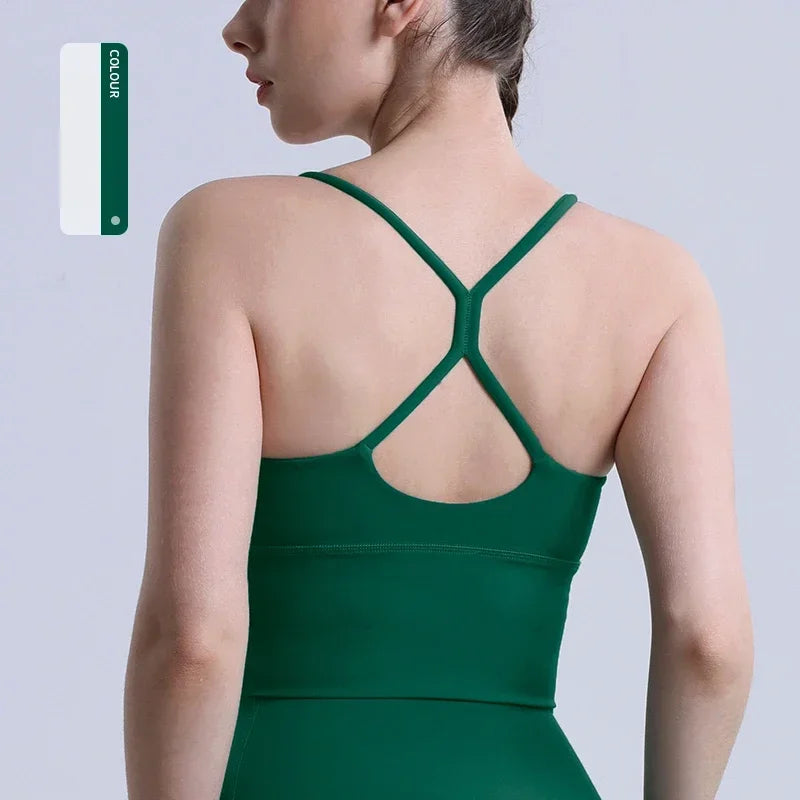 COZOKCN Cross Back Y Shape Sports Bra For Women Yoga