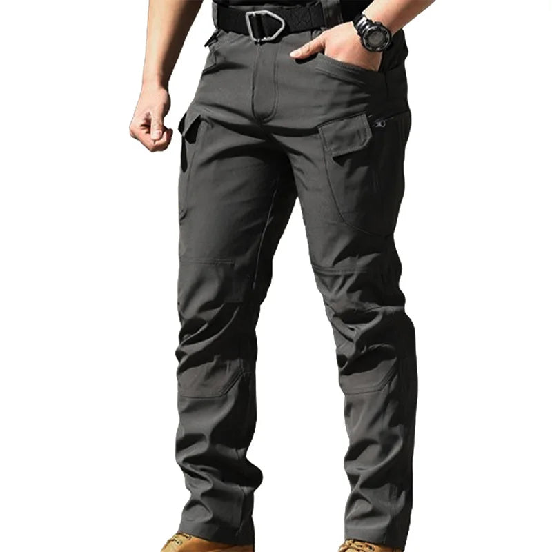 Hirigin Men Cargo Pants Multi Pocket Waterproof Trousers