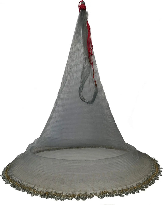 Saltwater Cast Net With Heavy Chain Sinker For Bait Fishing