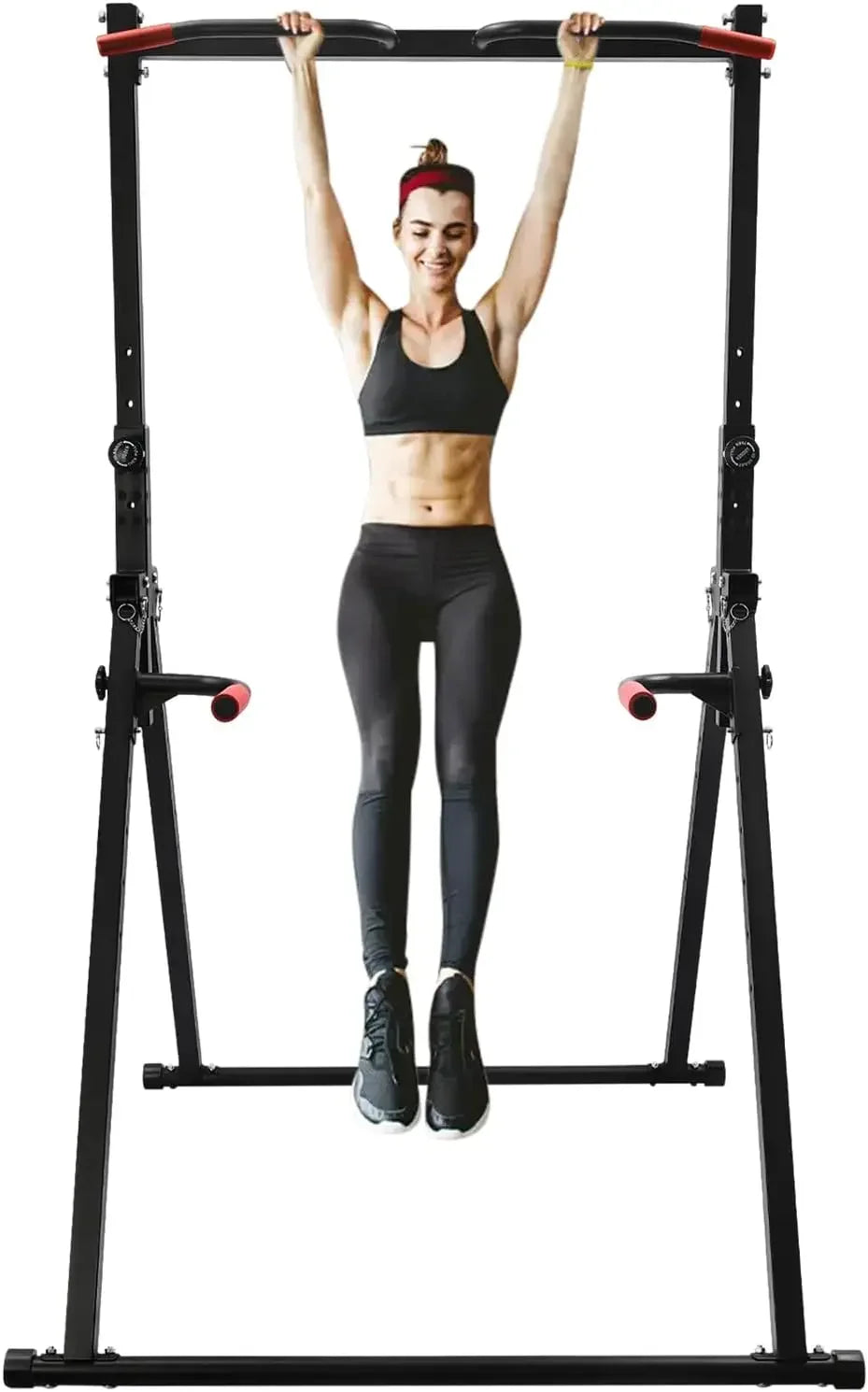 Foldable Power Tower Dip Station for Home Gym Training