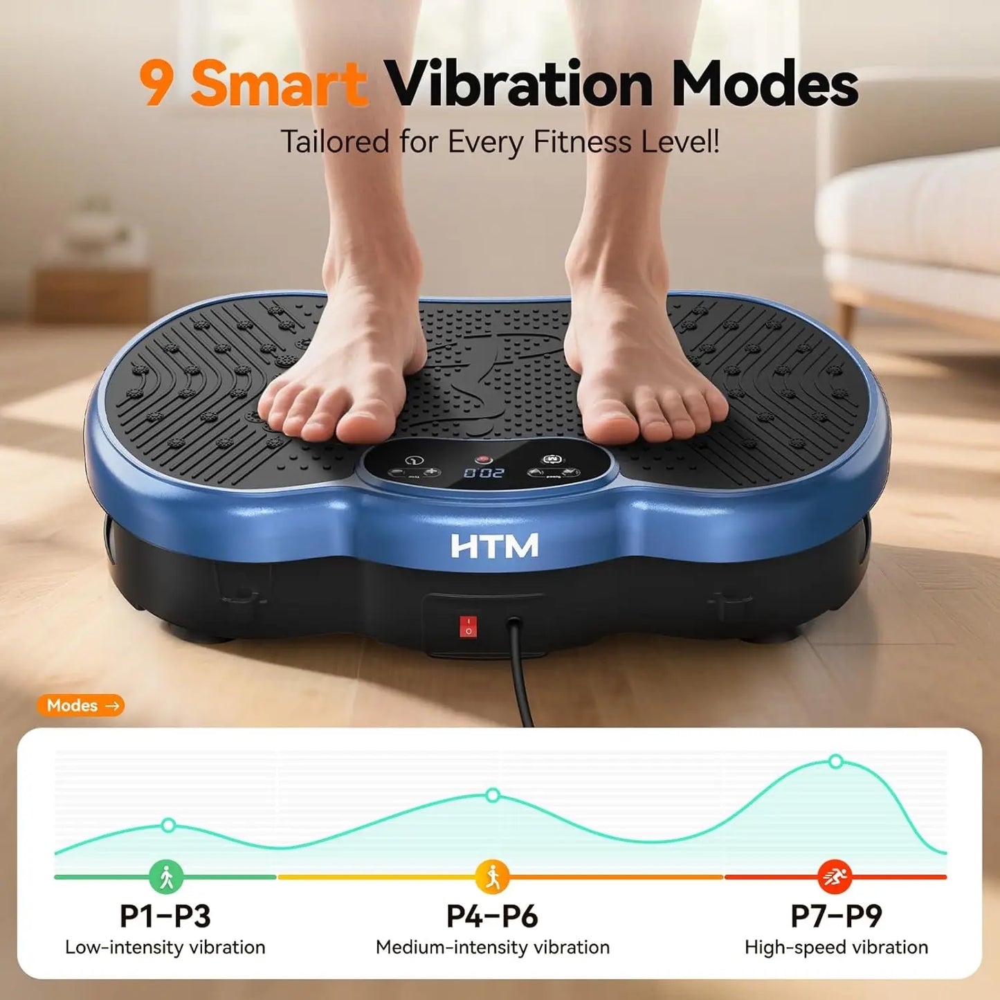 HTMM Fitness Vibration Plate Whole Body Power Plate Home Gym