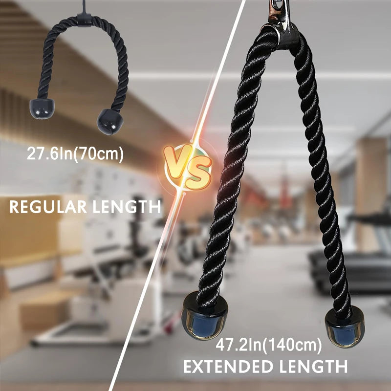Heavy Duty Triceps Rope Gym Cable Attachment for Pull Down & Biceps Workout