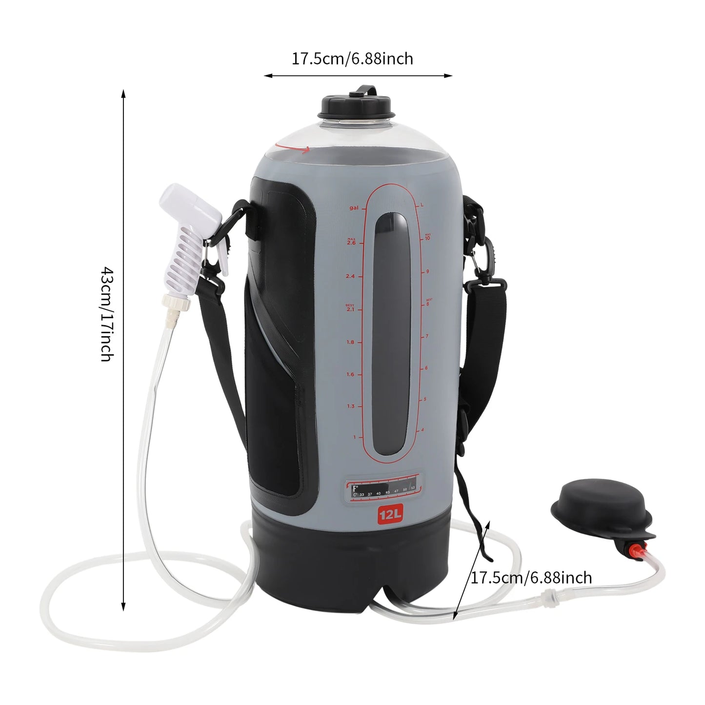 Bymaocar Portable Camp Shower With Air Pump For Outdoor Showering