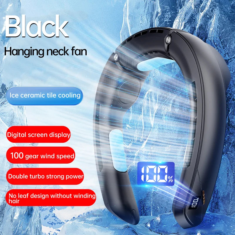 CREAROMA Neck Hanging Fan With TEC Semiconductor Cooling, LED Display, Quiet