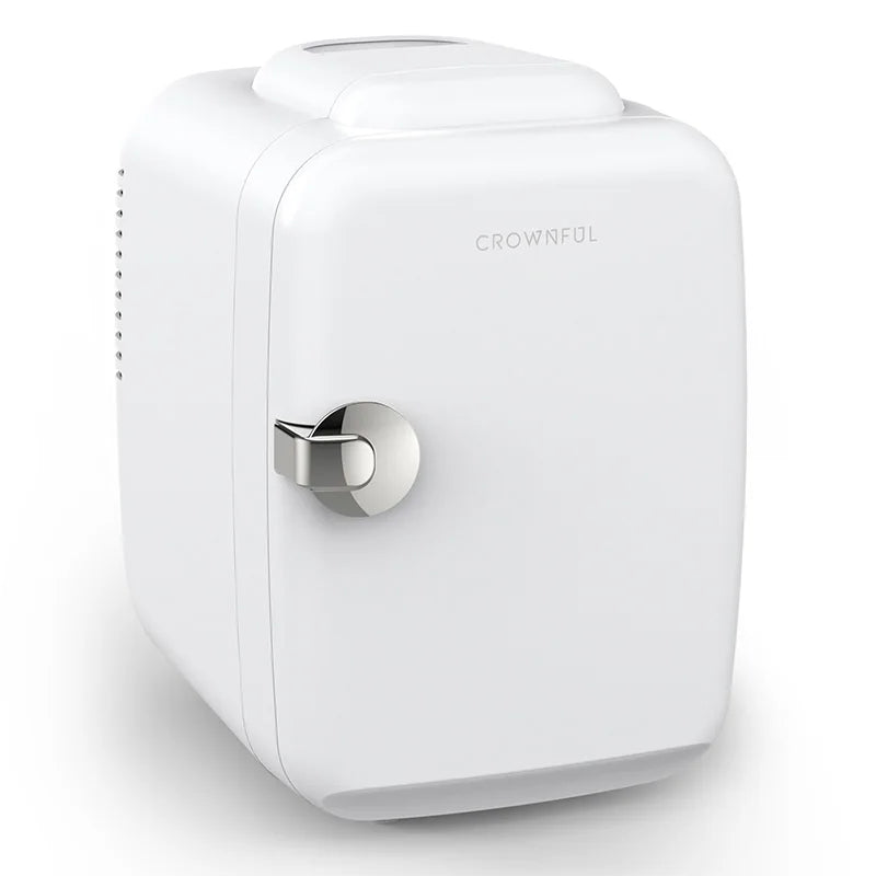 Crownful Beauty Skincare Mini Fridge ACDC Refrigerator for Travel