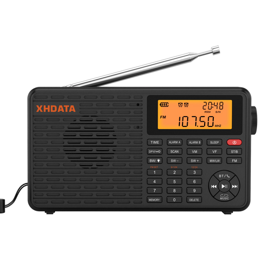 XHDATA D109 World Band Radio DSP AM FM SW Bluetooth