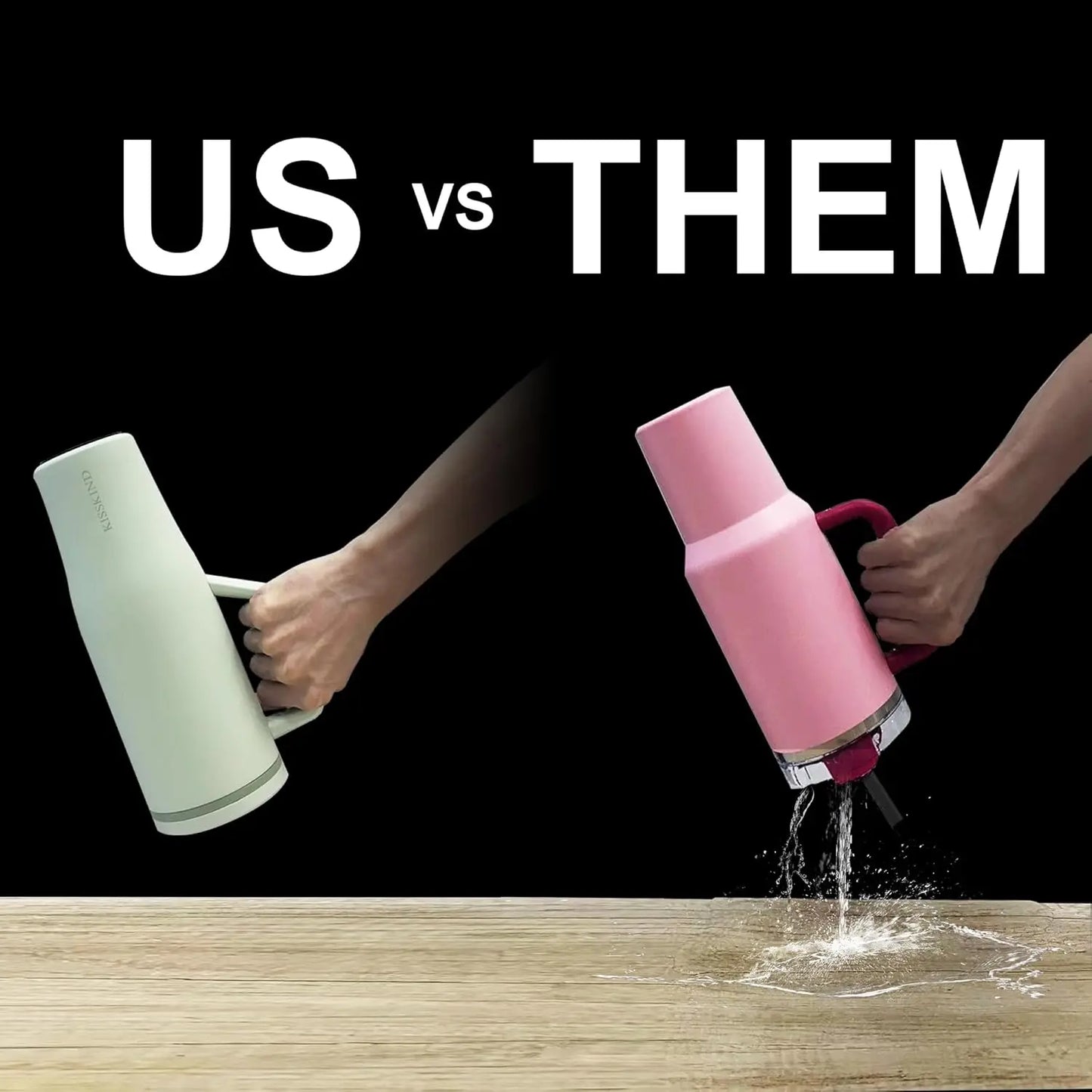 Insulated Tumbler With Handle Straw And Leakproof Stainless Steel Bottle
