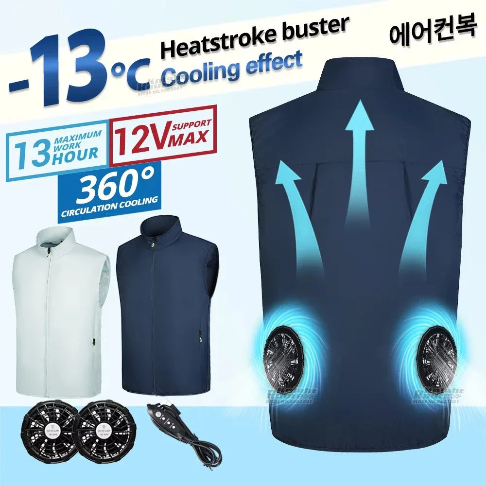 NONECN Wearable Cooling Vest With Fan For High Temperature Work