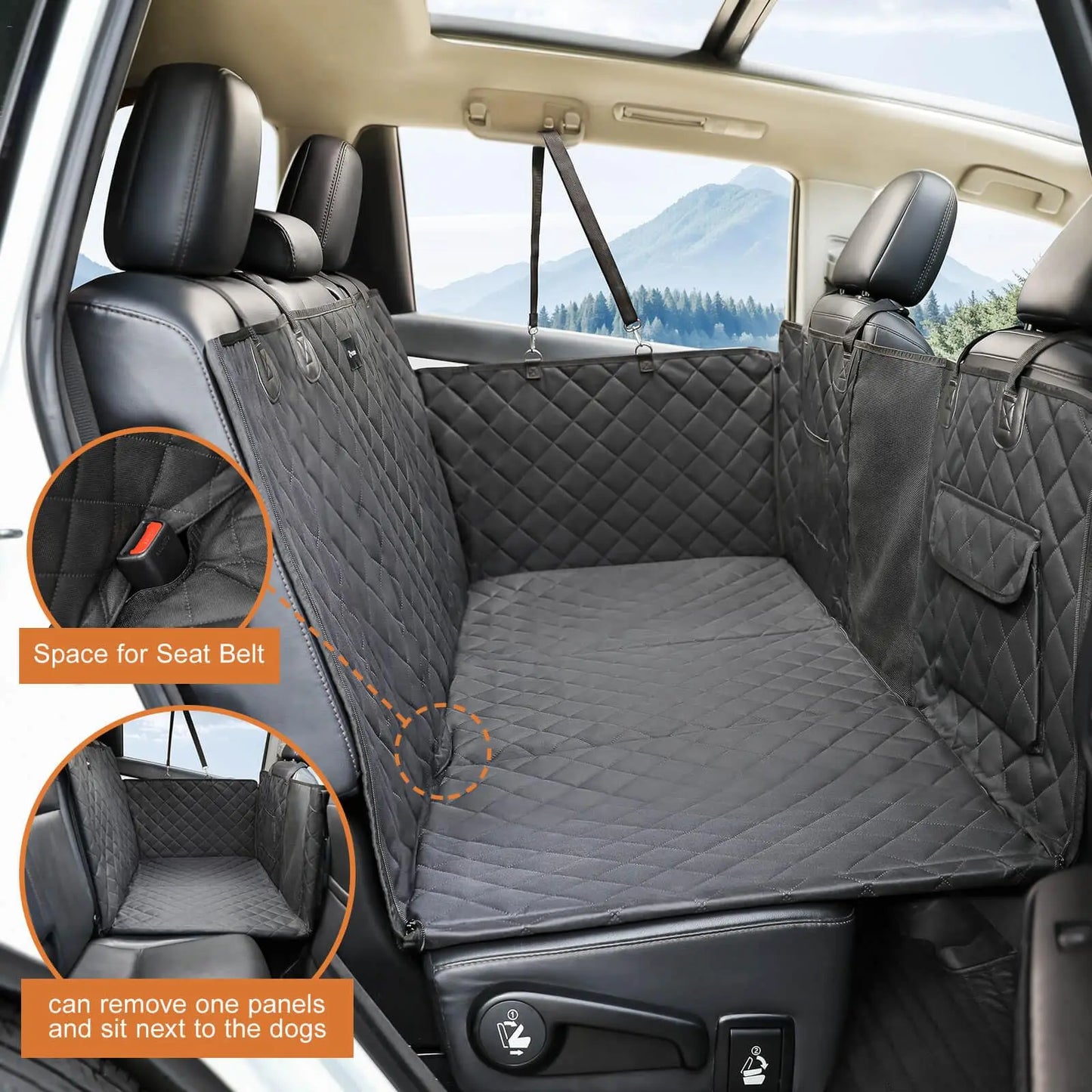 Guangdong Craft Of Weaving Quilted Dog Car Seat Cover With Hard Base Waterproof