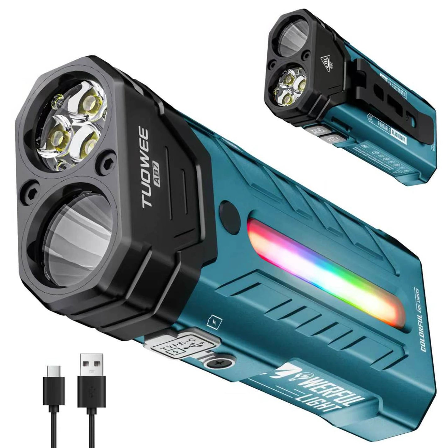 5000LM Rechargeable Magnetic LED Flashlight With 55 Modes