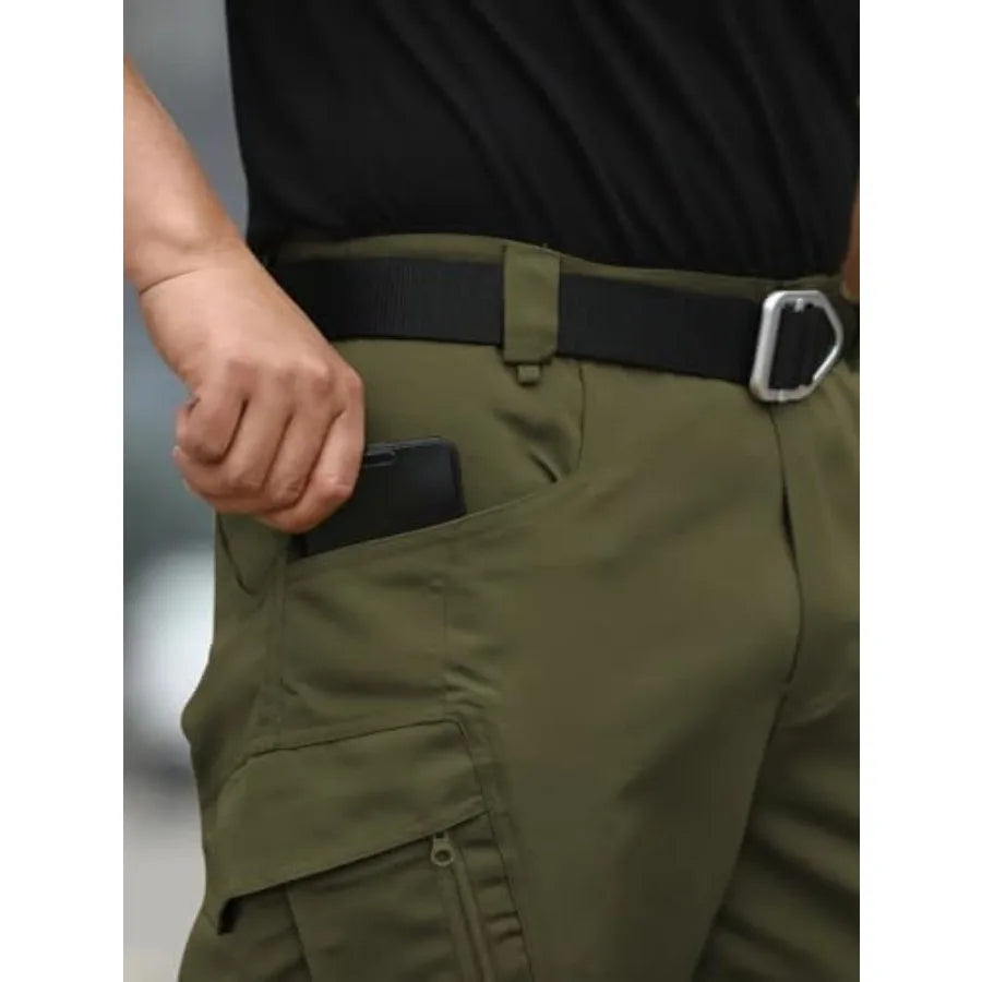 Mens Cargo Shorts Hiking Waterproof Tactical With Multiple Pockets