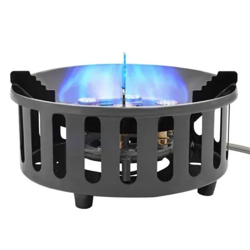 Portable Camping Stove With 3 Adapters And Windproof Electronic Ignition