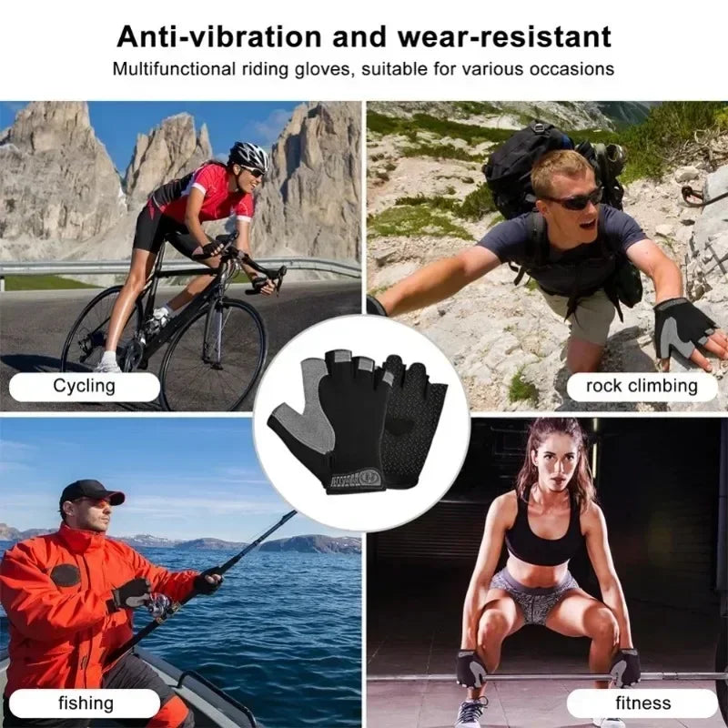 Breathable Anti-Slip Half Finger Cycling Gloves For Men And Women