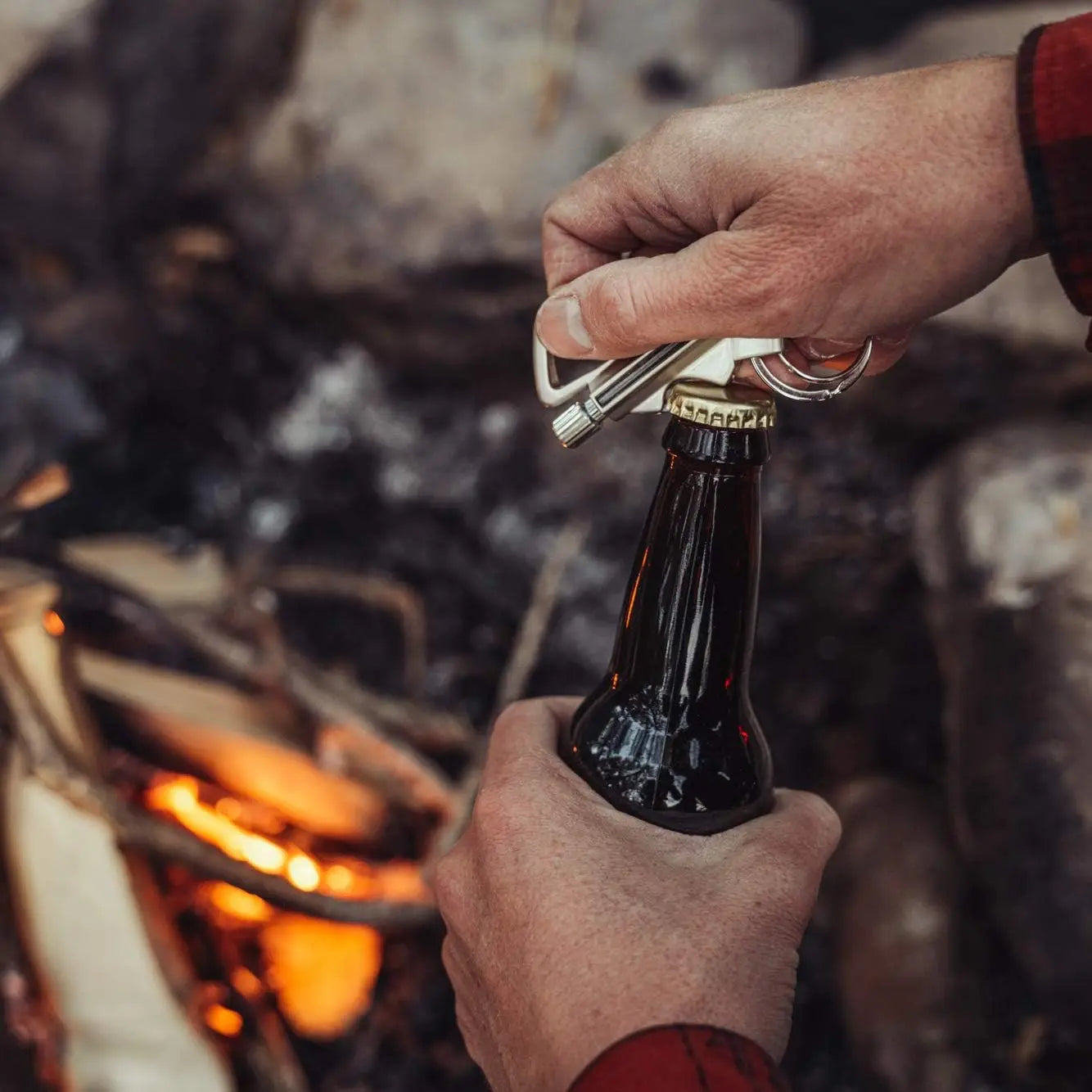 Reusable Fire Starter And Bottle Opener Keychain For Camping And Emergencies