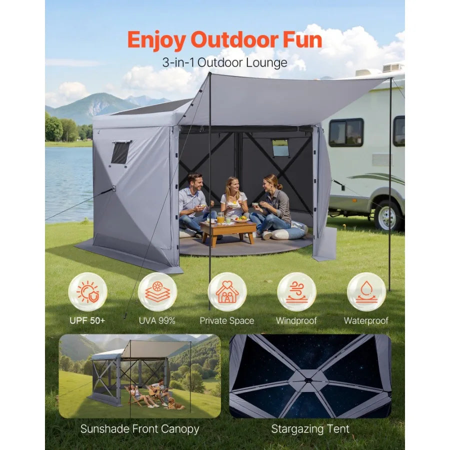 Pop Up Gazebo Tent With Biteproof Mesh And Carry Bag