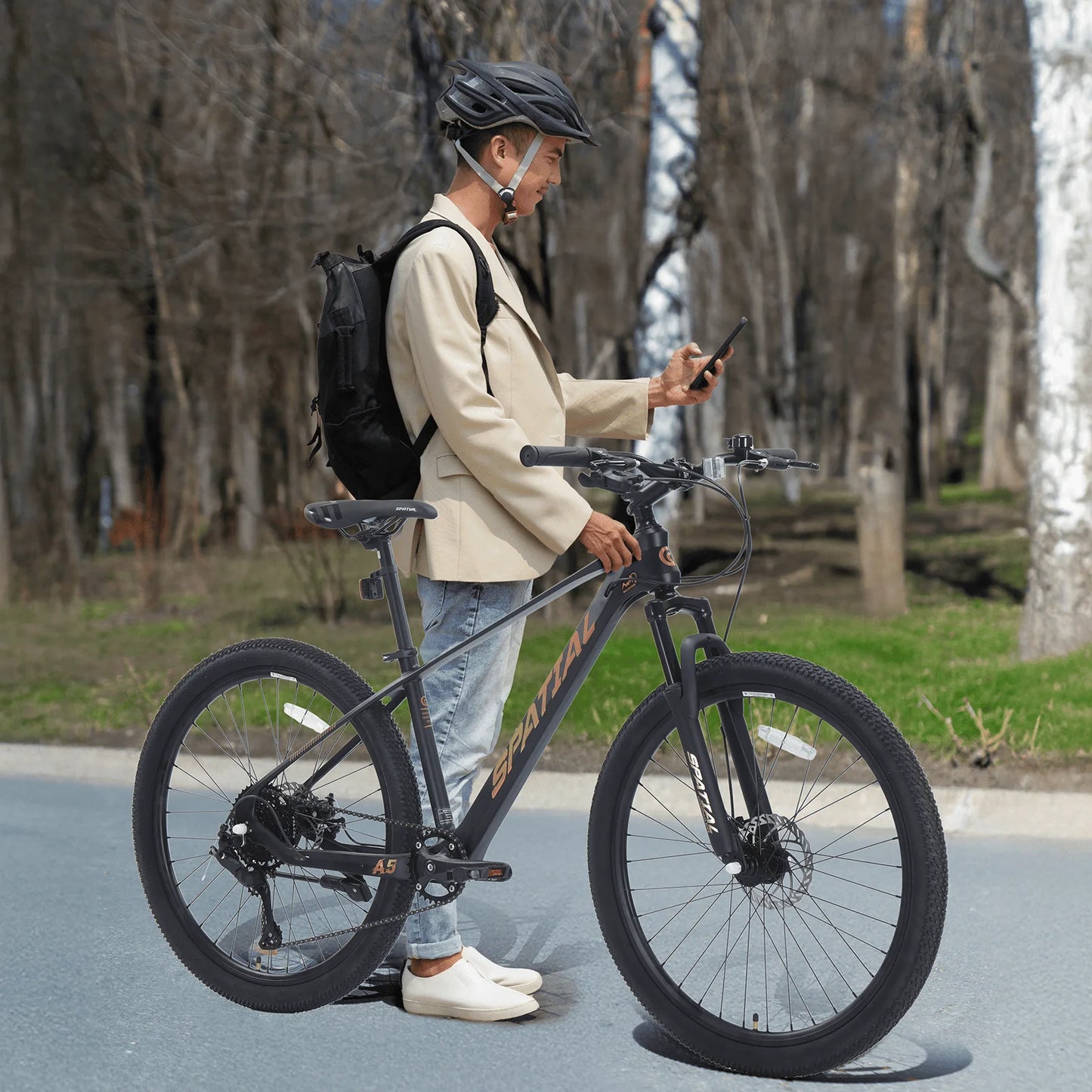 Spatial Mountain Bike Magnesium Alloy Frame 8-Speed Dual Disc Brakes
