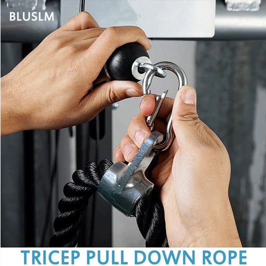 Adjustable Multi-Grip Tricep Cable Attachment - Heavy Duty Rope Pulley Bar for Home Gym & Cable Machine