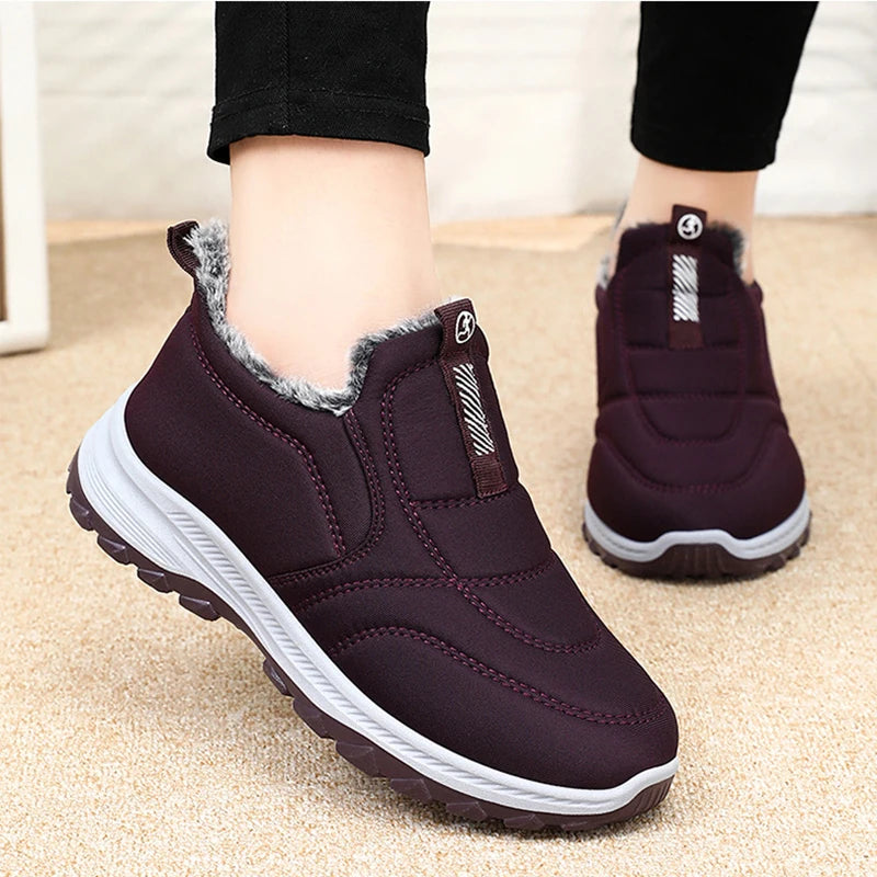NQYW Winter Women Ankle Snow Boots Warm Fur