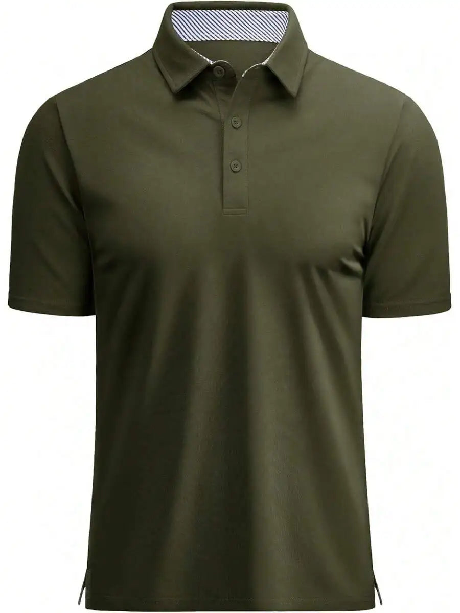 Men's Short Sleeve Cotton Pique Golf Shirt Classic Fit