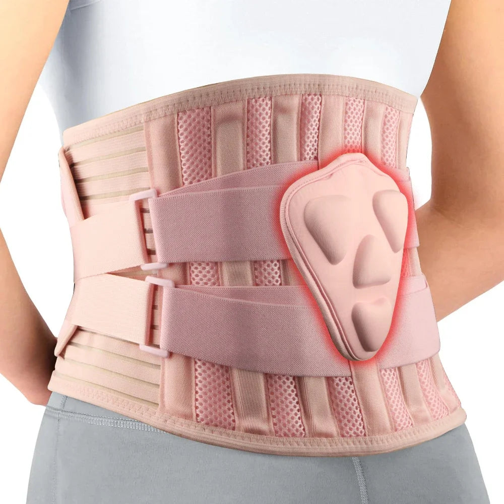 Breathable Adjustable Lumbar Back Brace For Pain Relief