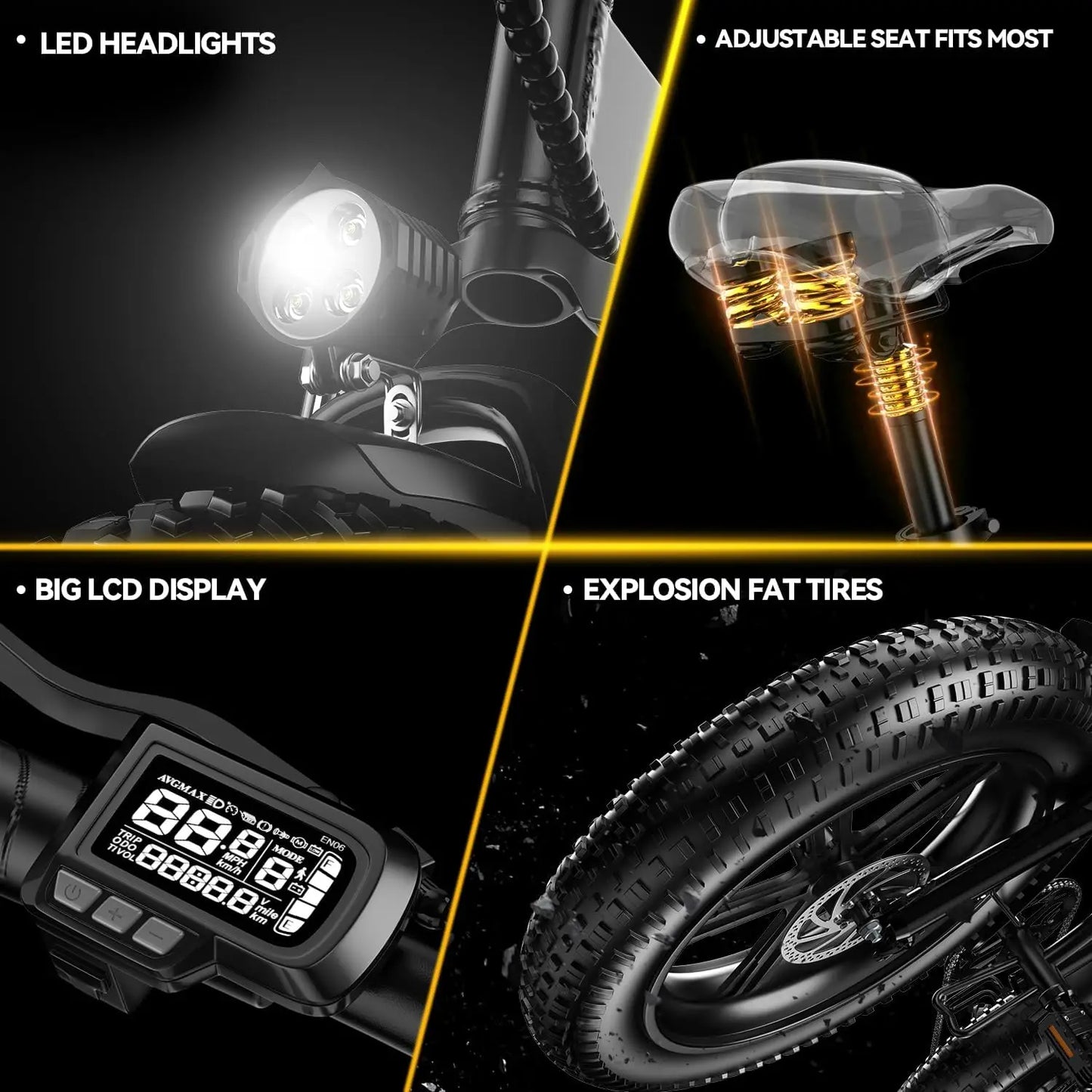 CYBERVELO Mars700 1000W Foldable Electric Fat Tire Bike