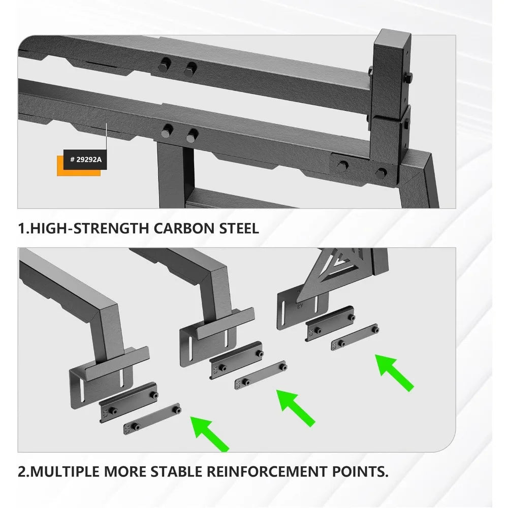 YZON Adjustable Truck Bed Roll Bar For Ford F150 Pickup
