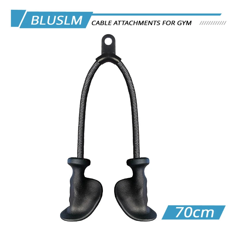 Heavy Duty Tricep Rope And Lat Handle Set For Home Gym Cable Attachments