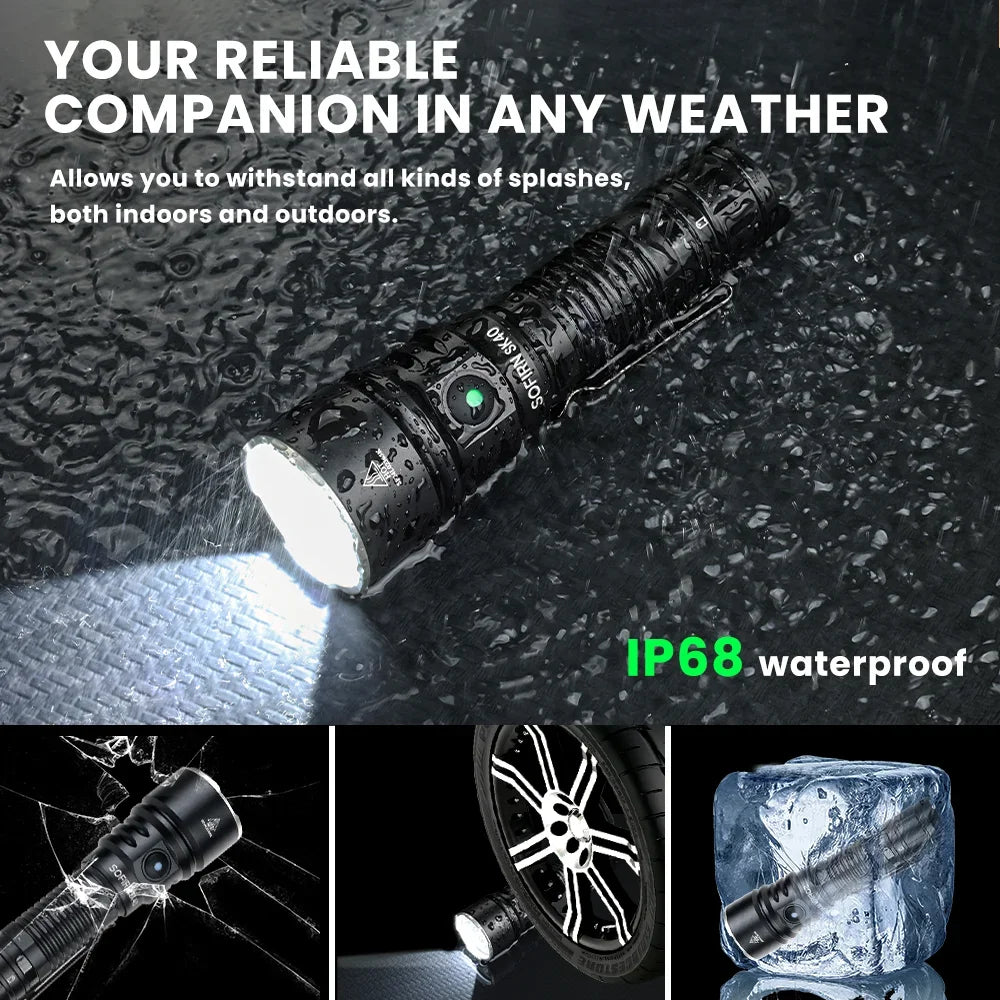 Sofirn SK40 SFT70 LED Flashlight 3200lm 21700 Rechargeable