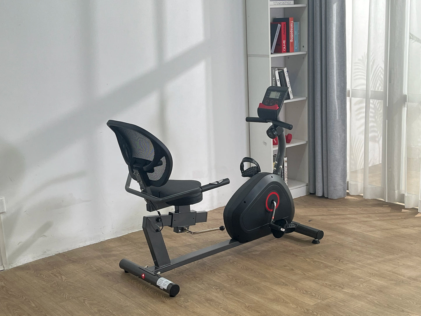 Recumbent Exercise Bike For Home With 8-Level Resistance Comfort Seat