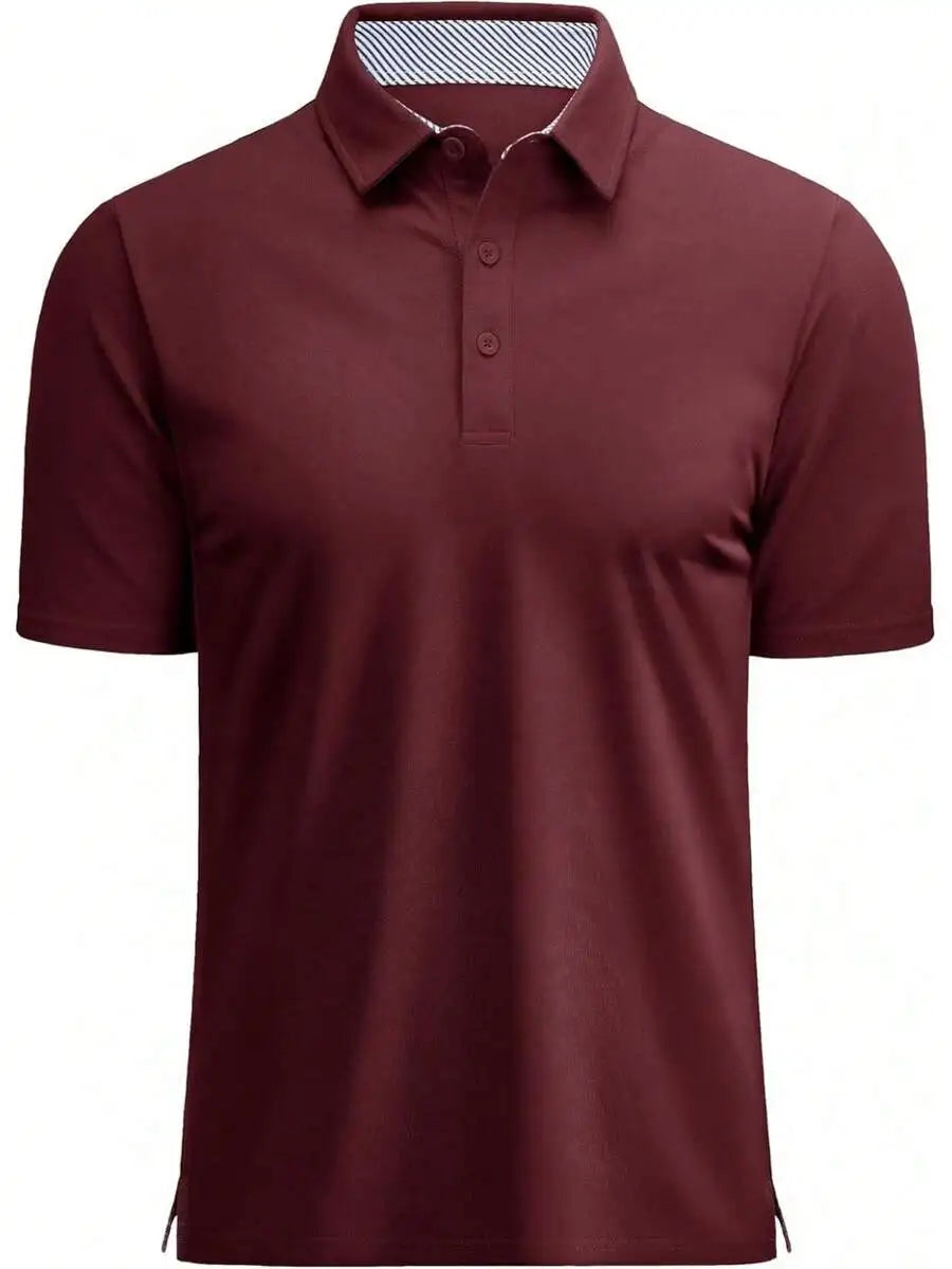 Men's Short Sleeve Cotton Pique Golf Shirt Classic Fit