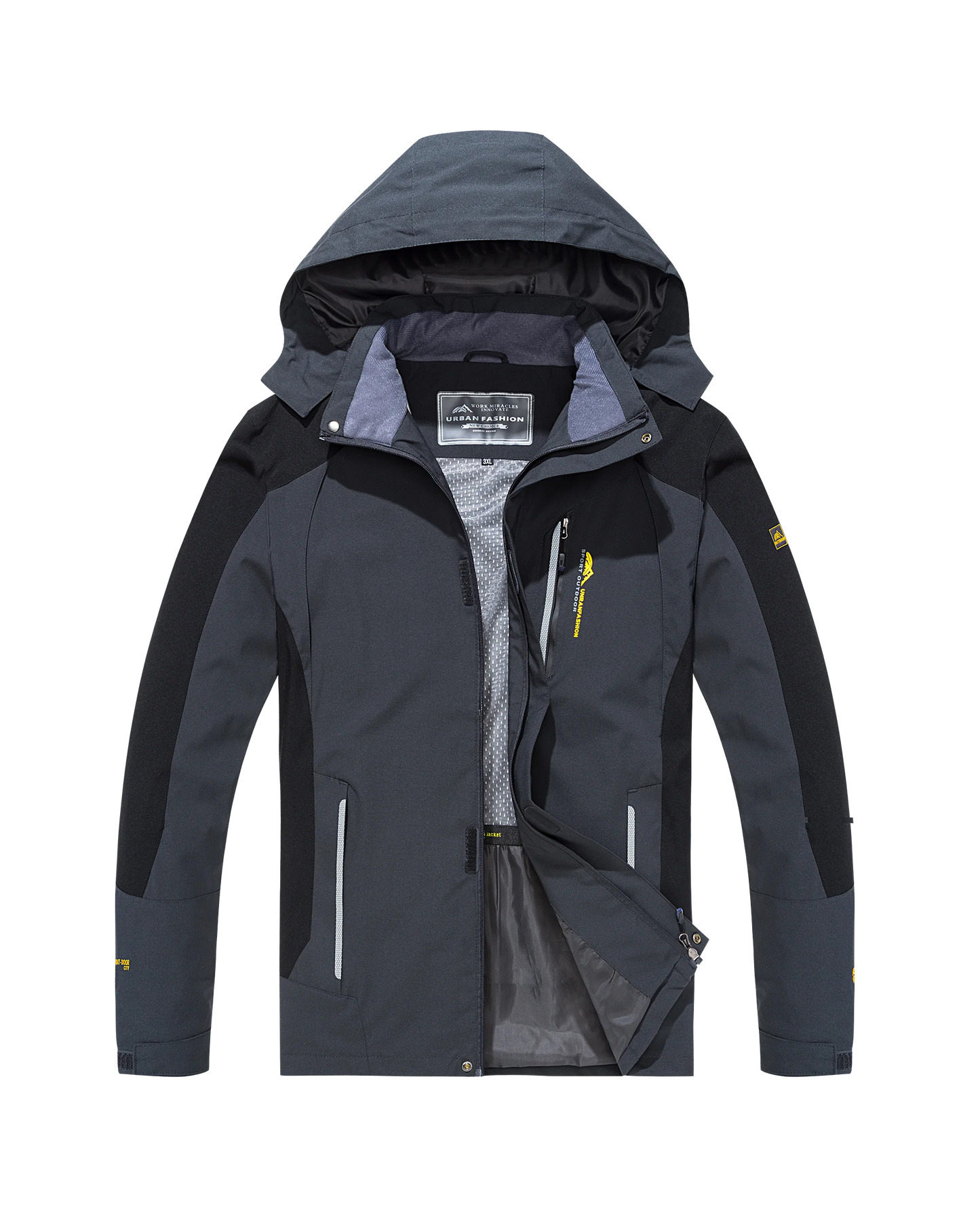 Men's Waterproof Hiking Jacket Windproof Outdoor Coat