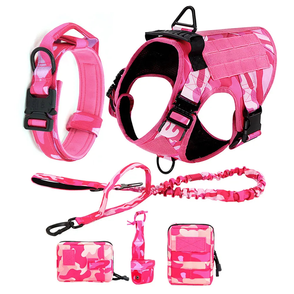 PETRAVEL Camouflage Dog Harness German Shepherd Tactical Vest Adjustable
