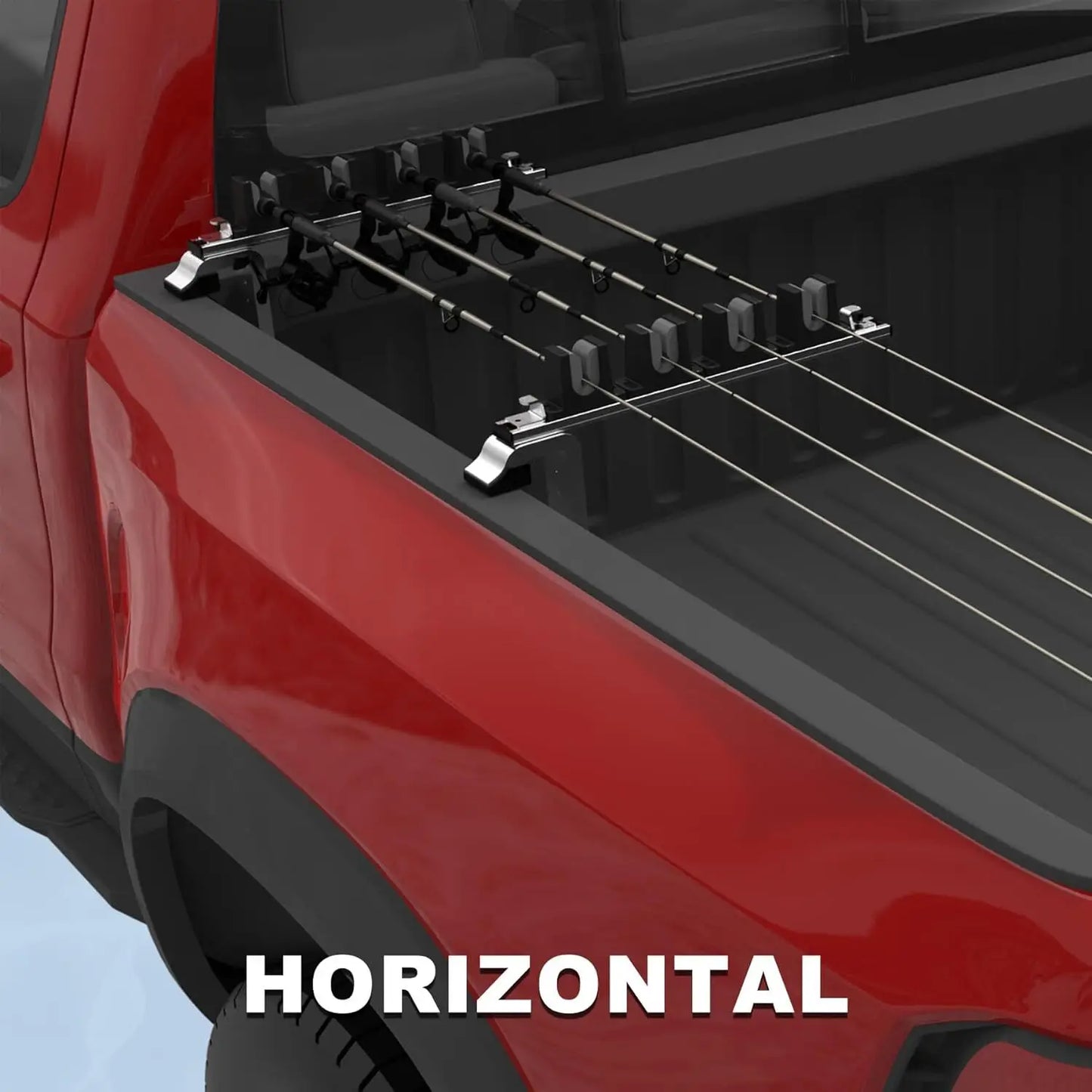 Aluminum Clamp-On Fishing Rod Holder for Truck Bed or Boat