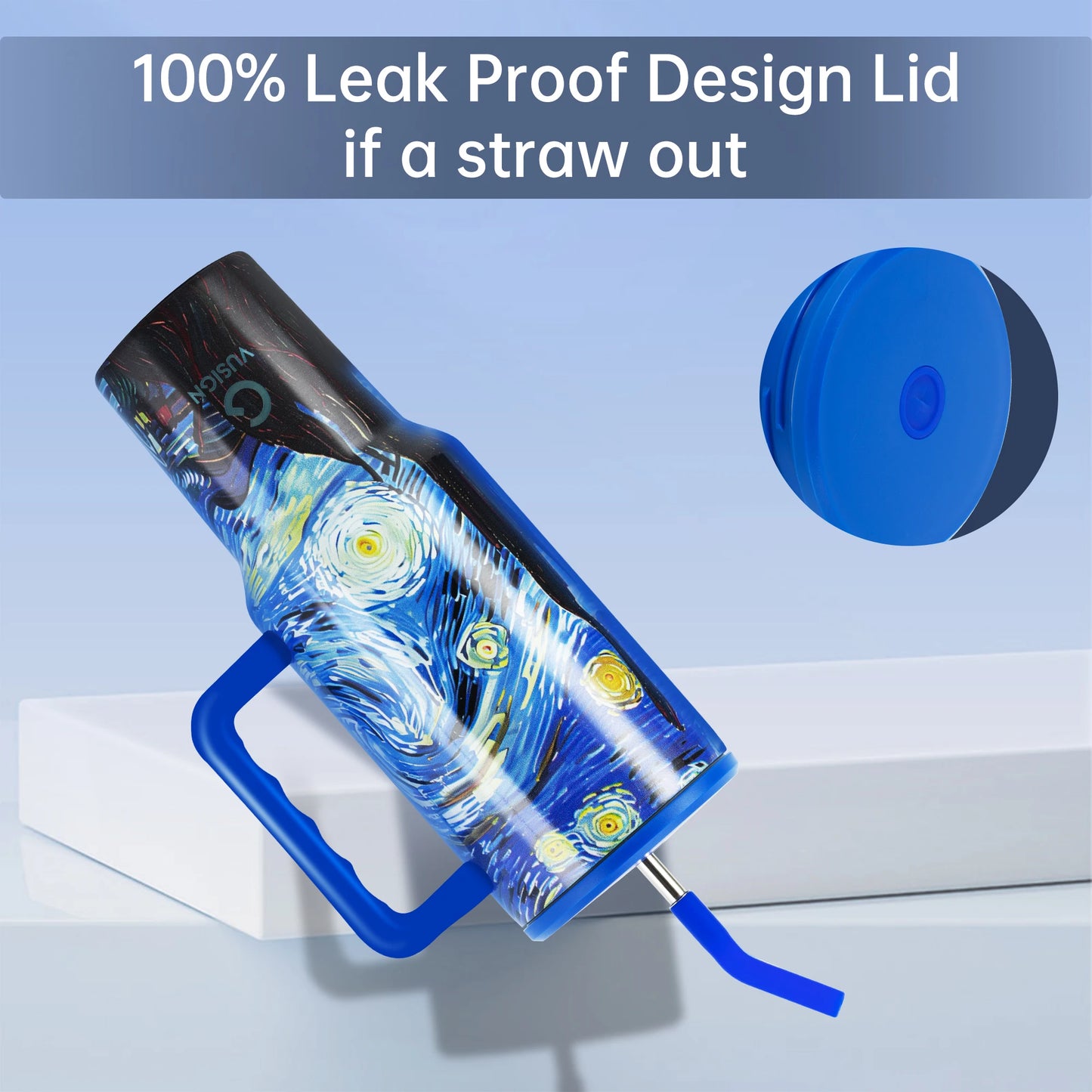 NONEDrinkware Stainless Steel Tumbler With Straw Vacuum Insulated