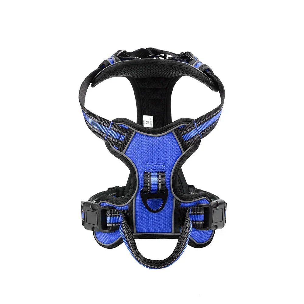 None CN Adjustable Nylon Dog Harness Reflective Soft Breathable No Pull