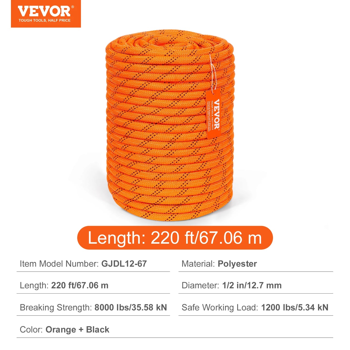 SucceBuy Polyester Rope Dual Weave For Outdoor Camping