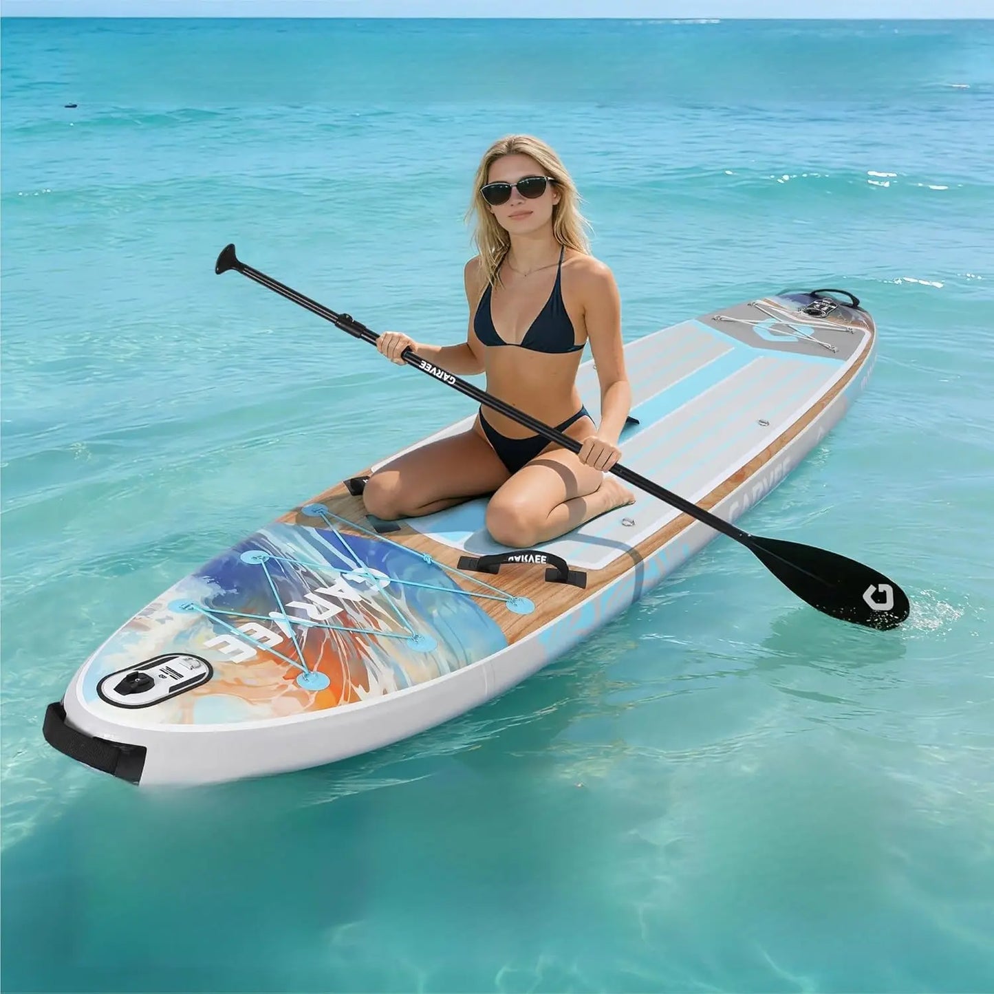 Inflatable Stand Up Paddleboard With Camera Mount And Accessories