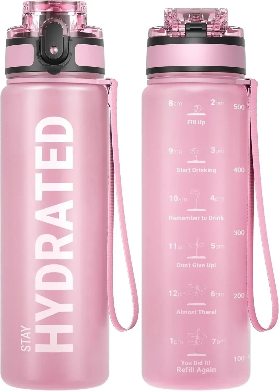 Motivational Leakproof Water Bottle For Sports And Travel