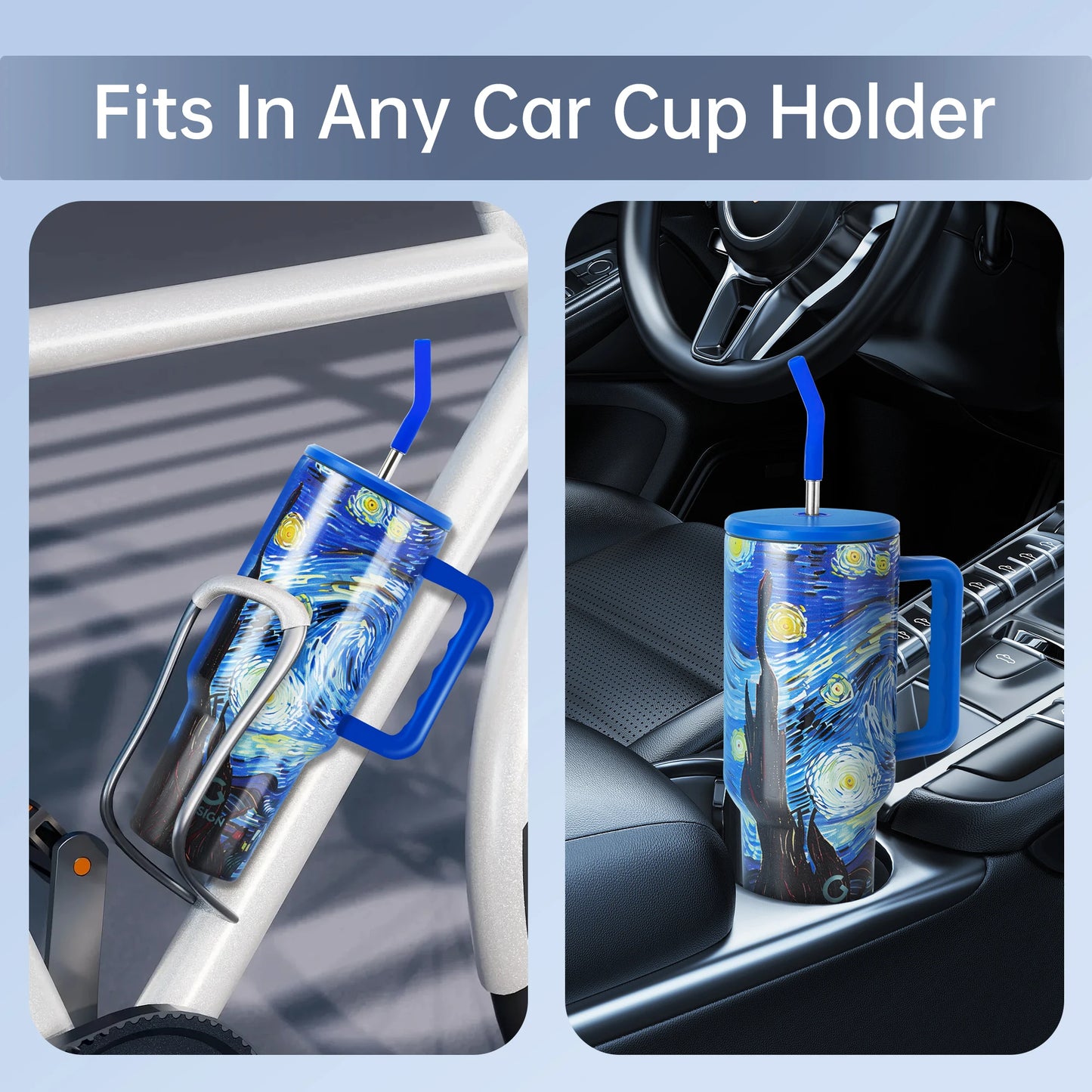 NONEDrinkware Stainless Steel Tumbler With Straw Vacuum Insulated