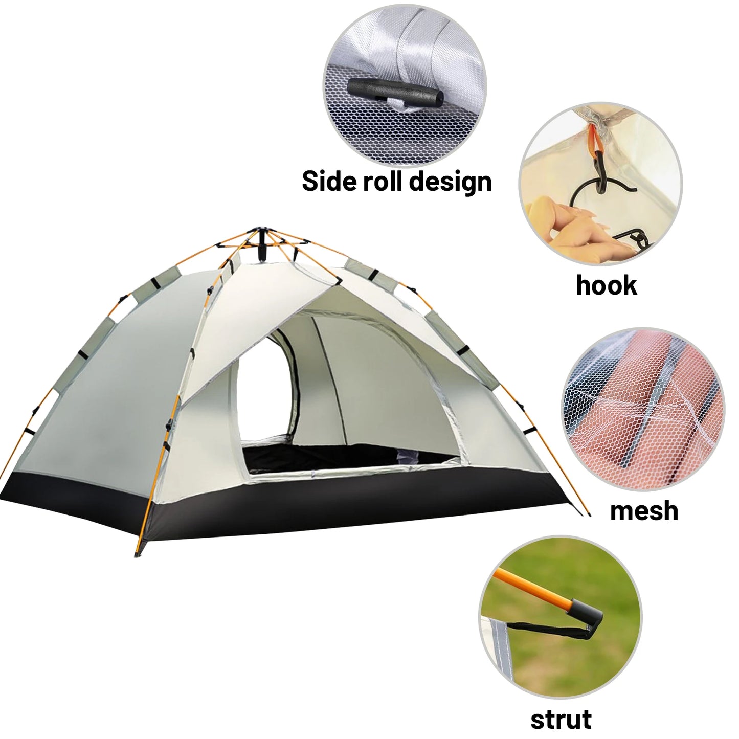 Pakicetus Quick Auto Sunshade Shelter For Three To Four People