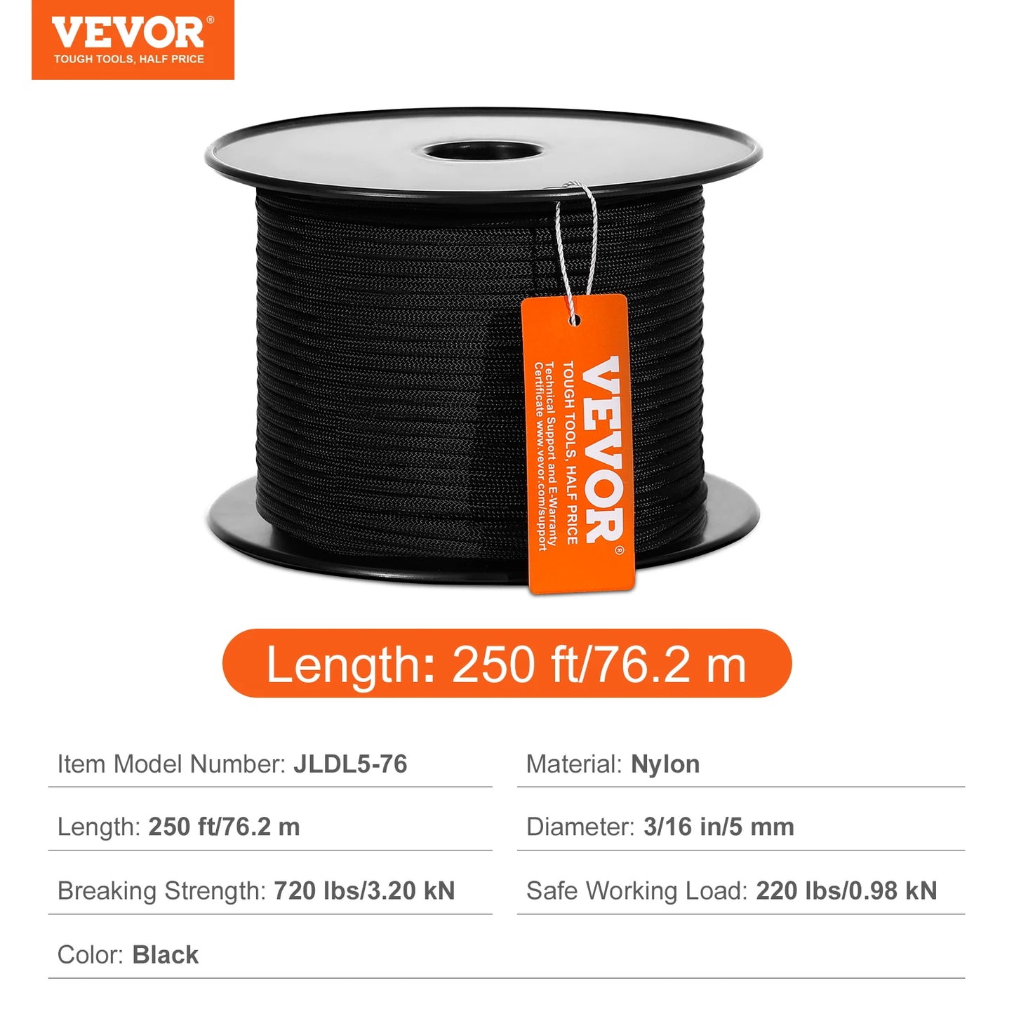 SucceBuy Nylon Cord Multi-Purpose Rope for Outdoor and Emergency
