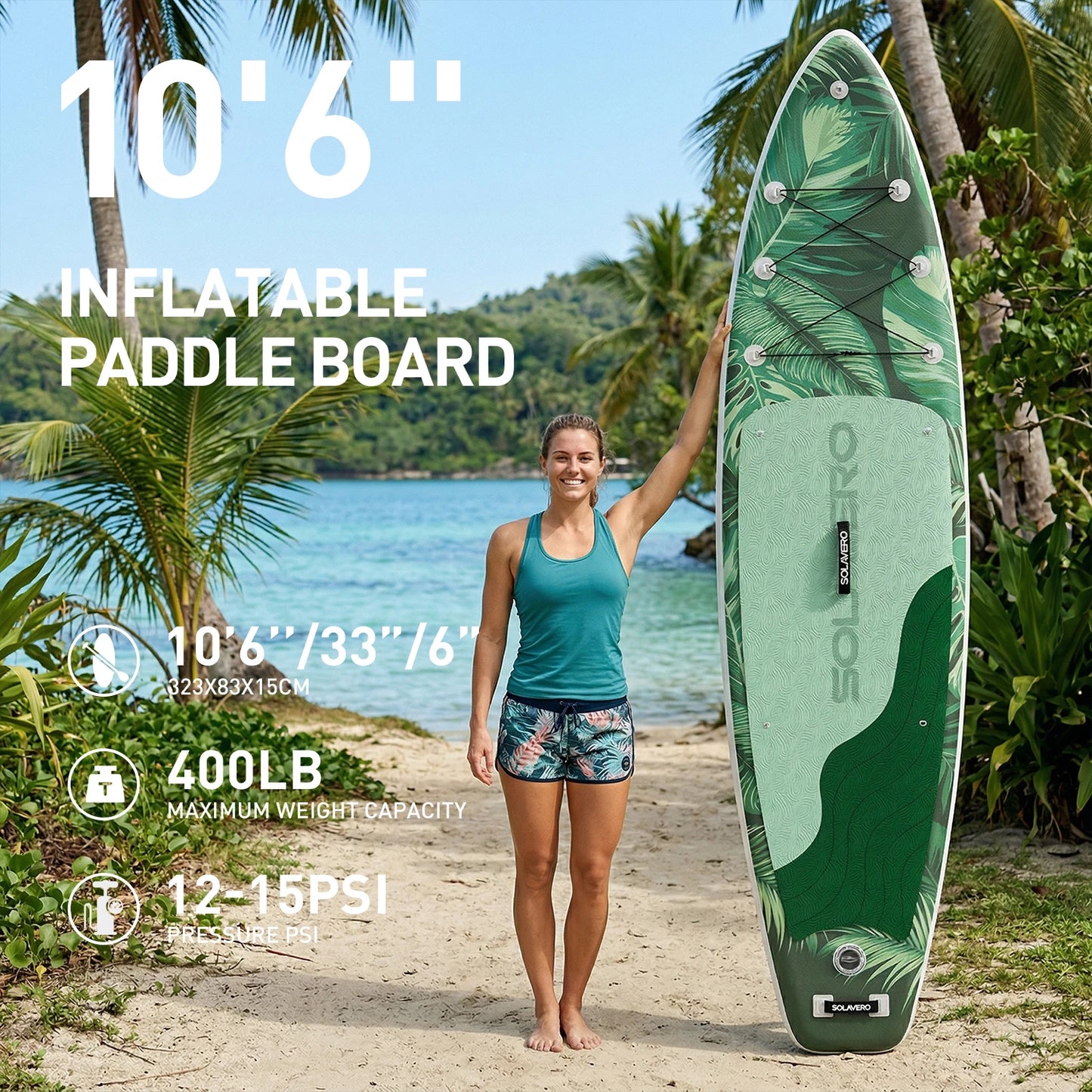 Inflatable SUP Board With Accessories And Adjustable Paddle