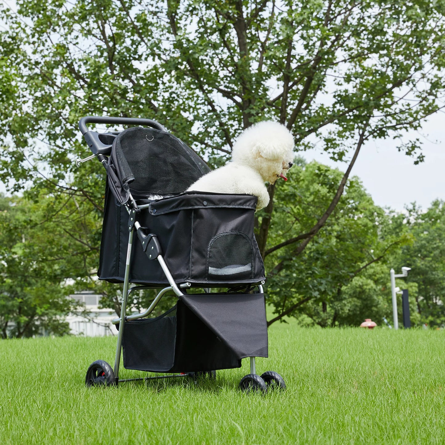 3 Wheel Foldable Pet Stroller for Small Dogs and Cats