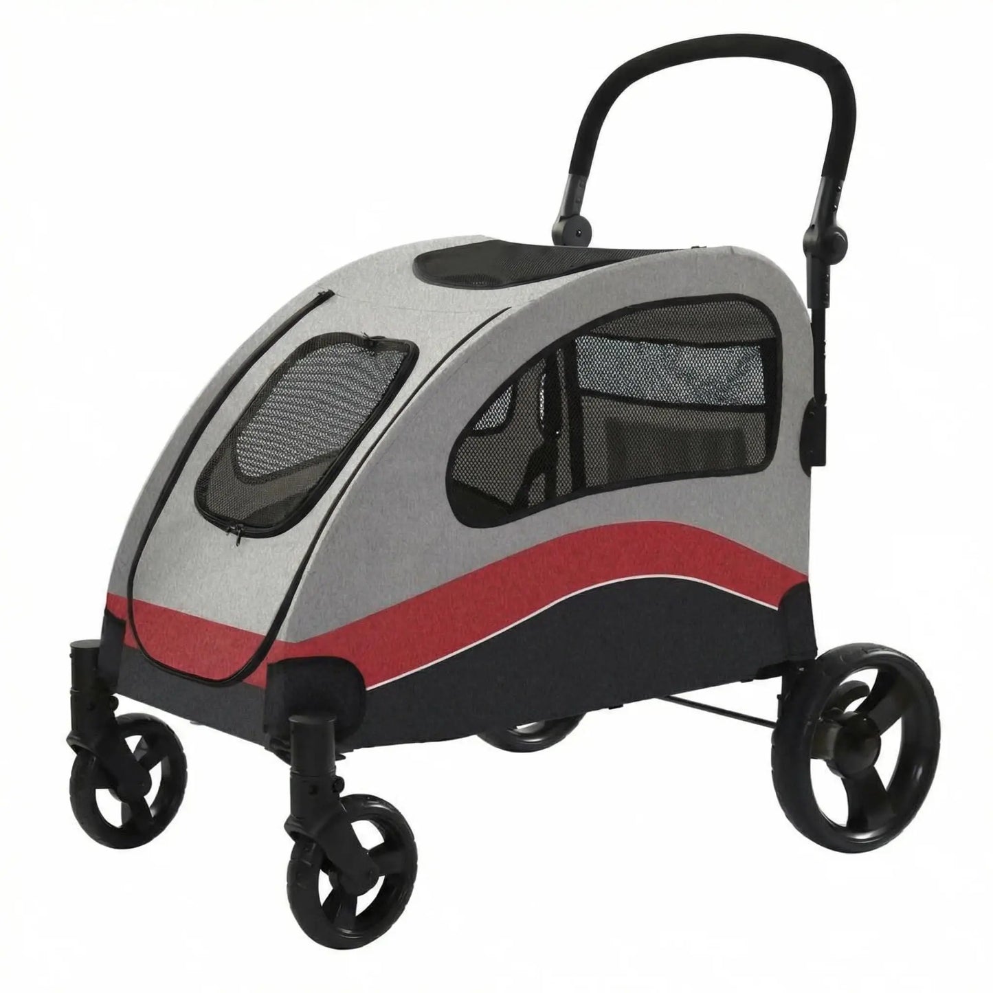 HiMISS Collapsible Dog Stroller Wagon With 360 Degree Swivel