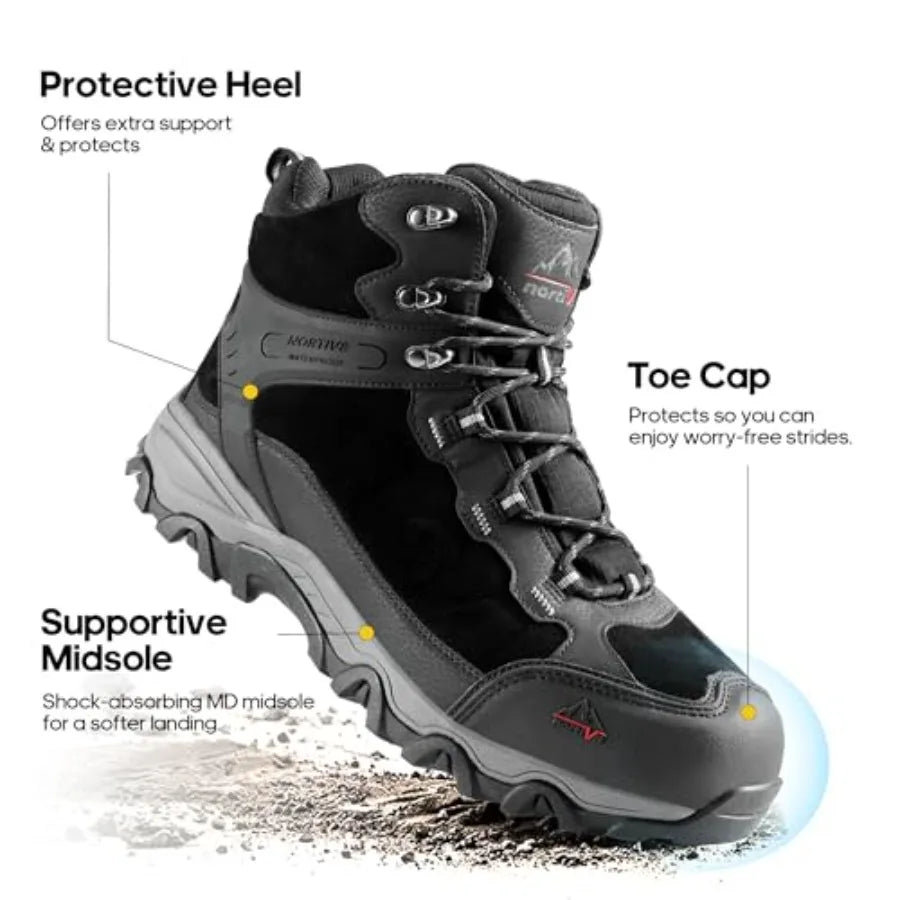 NORTIV 8 Waterproof Hiking Boots For Outdoor Trekking And Mountaineering