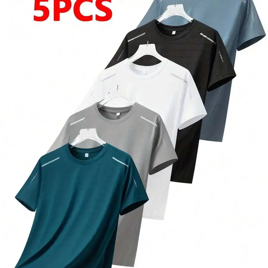 Quick Dry Breathable Athletic Tshirts For Men Running Gym Training