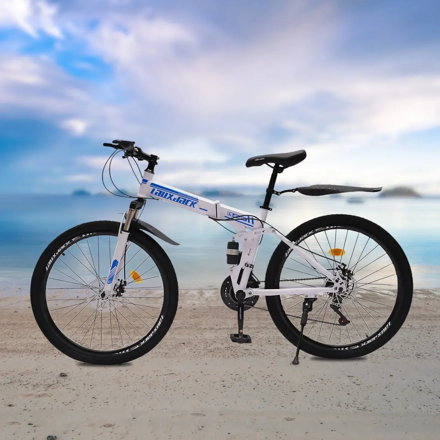 Foldable Mountain Bike For Men With 21-Speed Disc Brakes